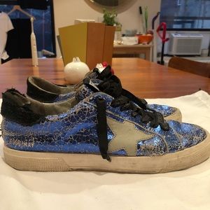 Golden Goose Blue Superstars